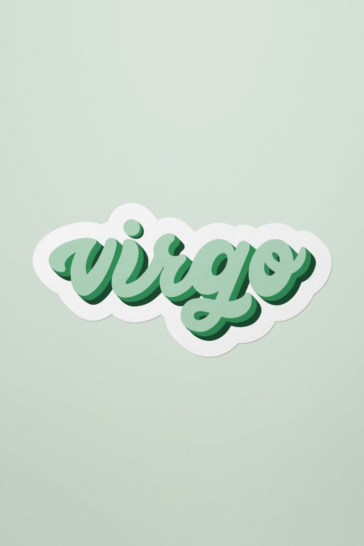 Virgo Sticker. Zodiac Sticker. Handmade Astrology Sticker. Hand Lettering. Maegan Makes Shop