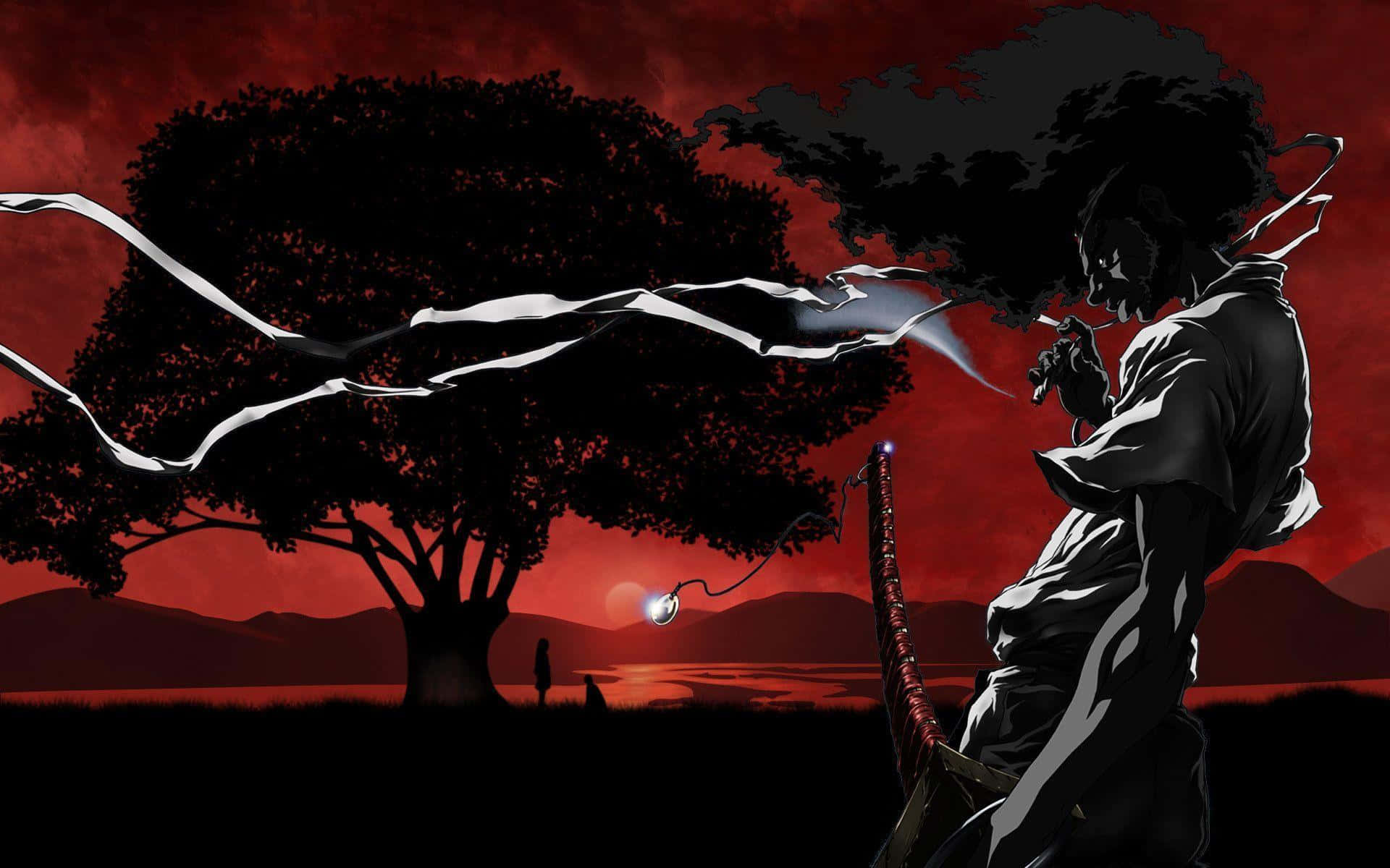 Download Dark Samurai Smoking Cigarette Wallpaper
