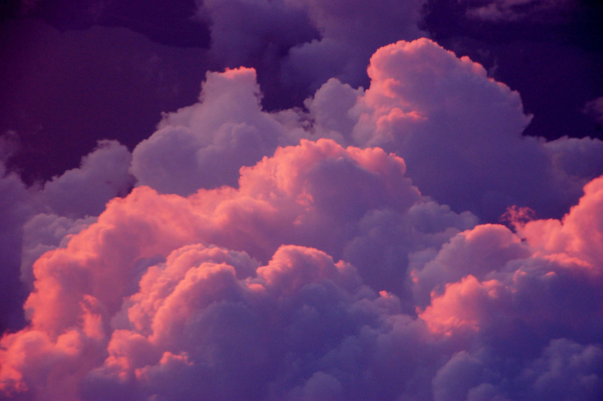 Download Dark Purple Clouds Aesthetics Wallpaper