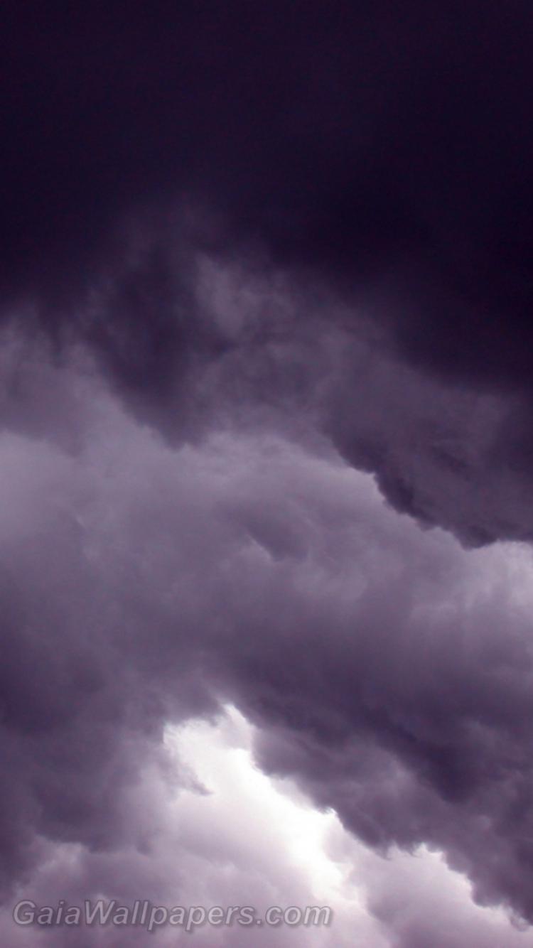 Purple storm clouds wallpaper 750x1334 Desktop Wallpaper