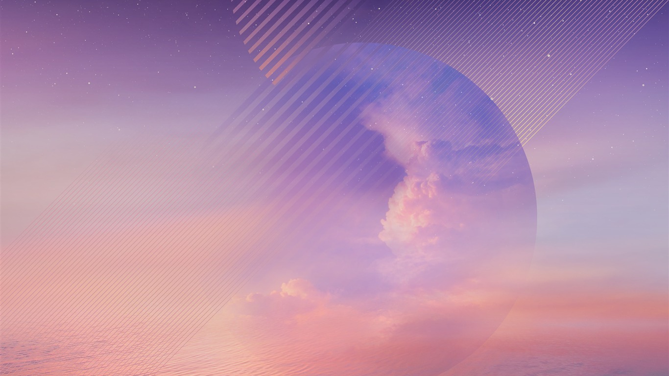 Purple cloud ocean Galaxy Note 8 Wallpaper