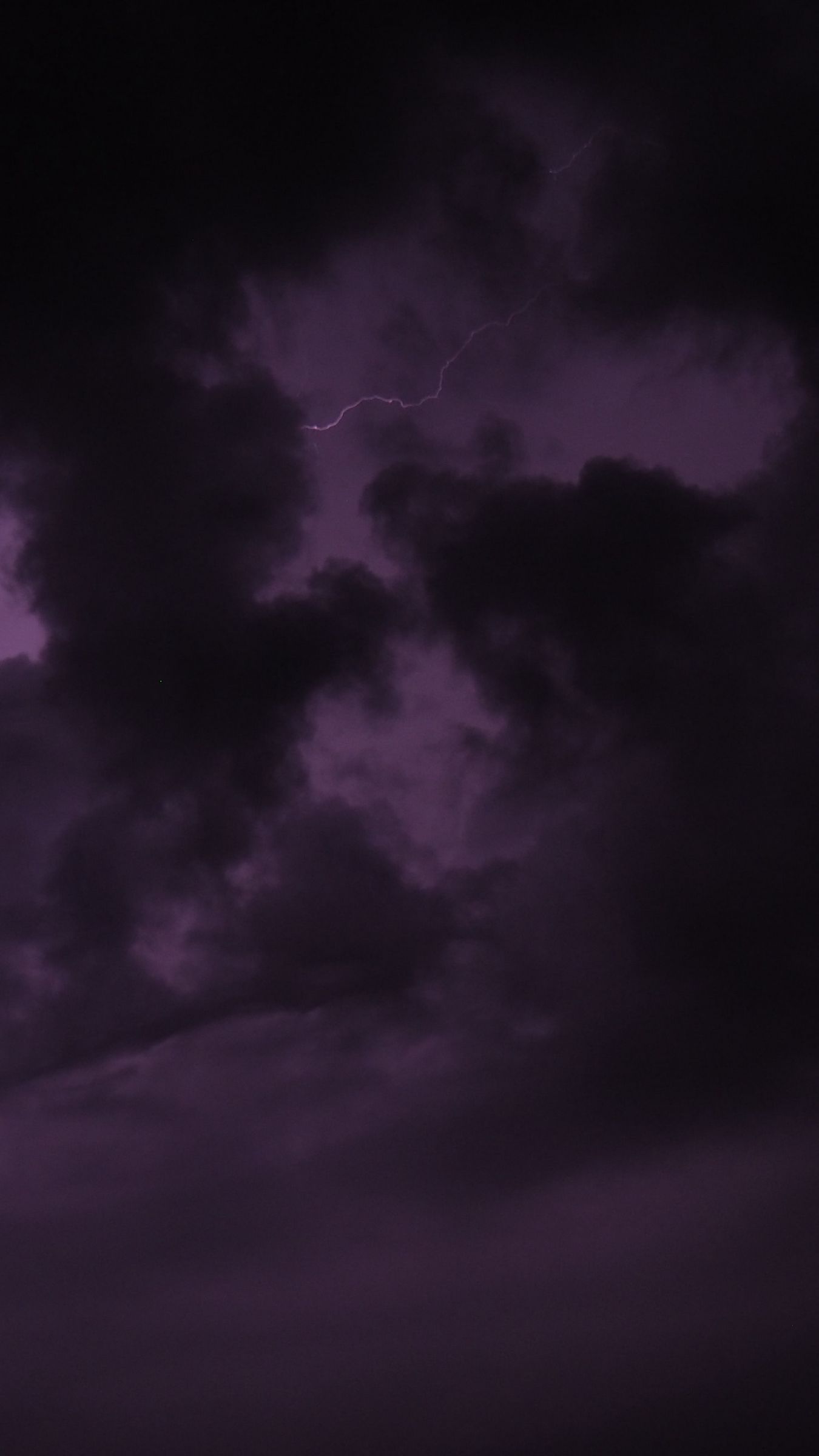 Download wallpaper 1350x2400 lightning, clouds, storm, purple iphone 8+/7+/6s+/for parallax HD background