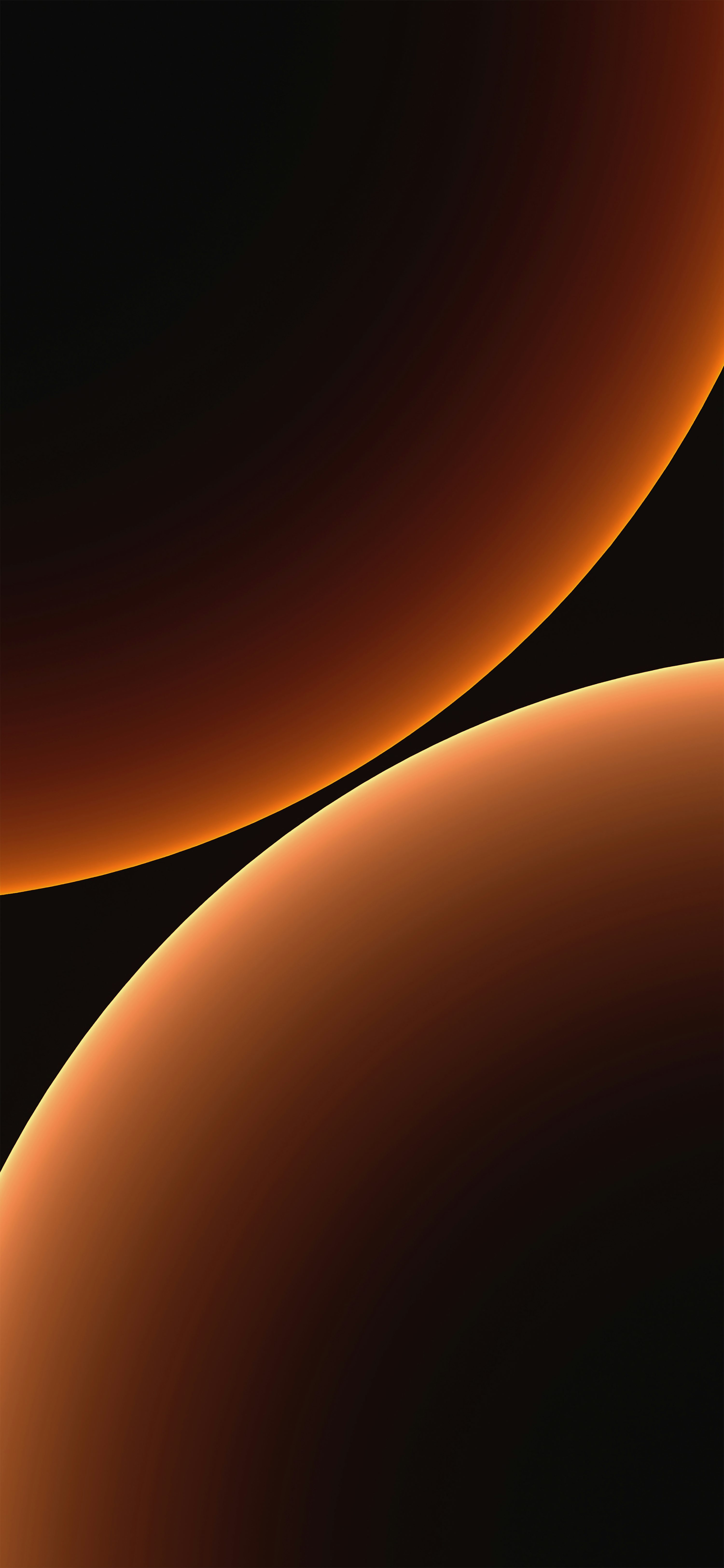 A black and orange background with curves photo
