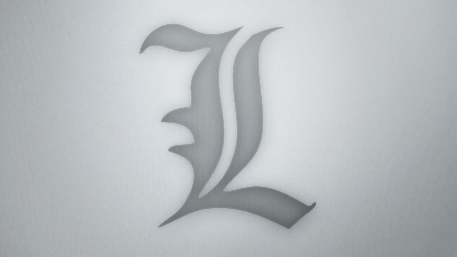 The symbol of the anime Death Note, gray background Desktop wallpaper 1400x1050