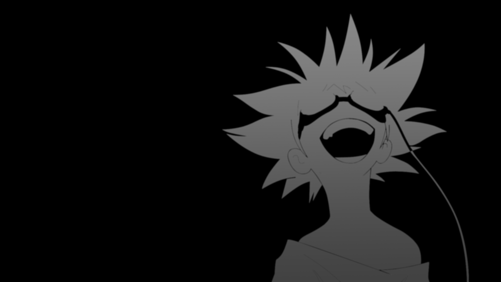 Gray's face on a black background, anime Cowboy Bebop Desktop wallpaper 1024x768
