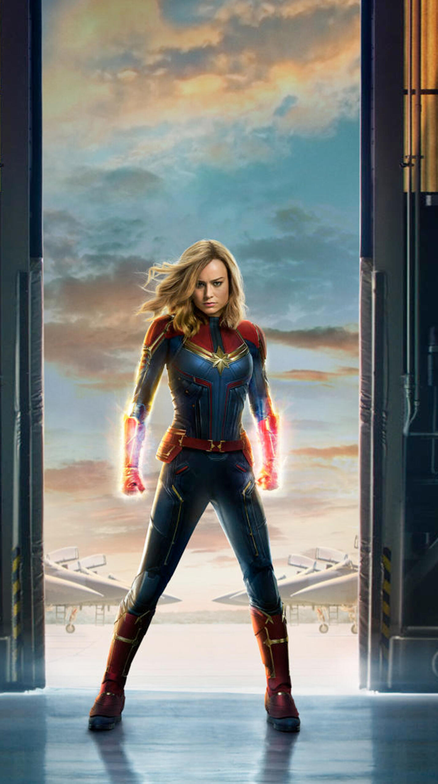 Wallpaper captain marvel poster Brie Larson 1440x2560 QHD from chappie image and screensavers