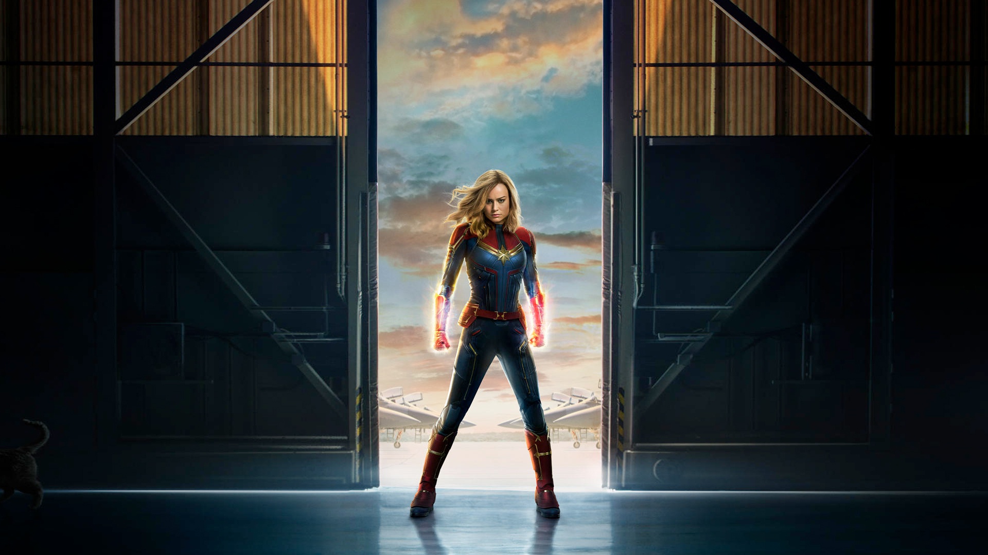 Wallpaper Film, Carol Danvers, Captain Marvel, Brie Larson, 2019 for mobile and desktop, section фильмы, resolution 1920x1080