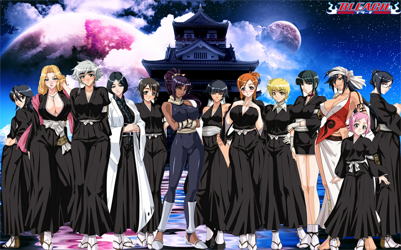 Phone wallpaper: Orihime Inoue, Yoruichi Shihôin, Isane Kotetsu, Anime, Bleach, Kiyone Kotetsu, Kuukaku Shiba, Momo Hinamori, Nanao Ise, Nemu Kurotsuchi, Rangiku Matsumoto, Rukia Kuchiki, Soifon (Bleach), Unohana Retsu, Yachiru Kusajishi 1489471