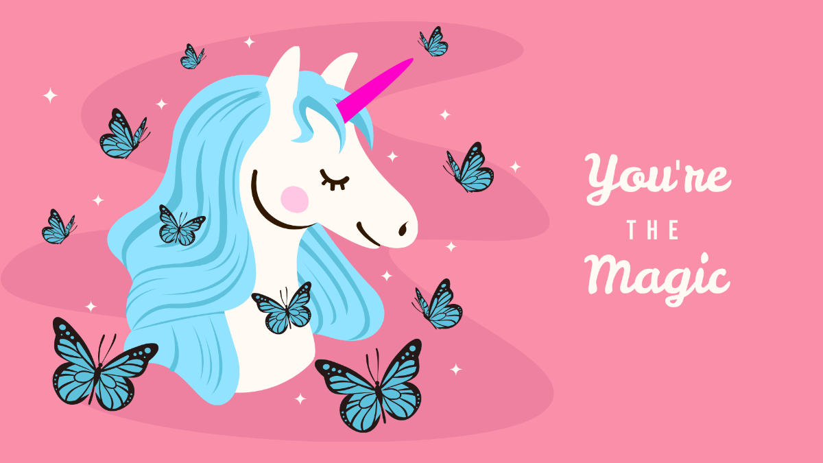 Free Unicorn And Butterfly Wallpaper to Edit Online