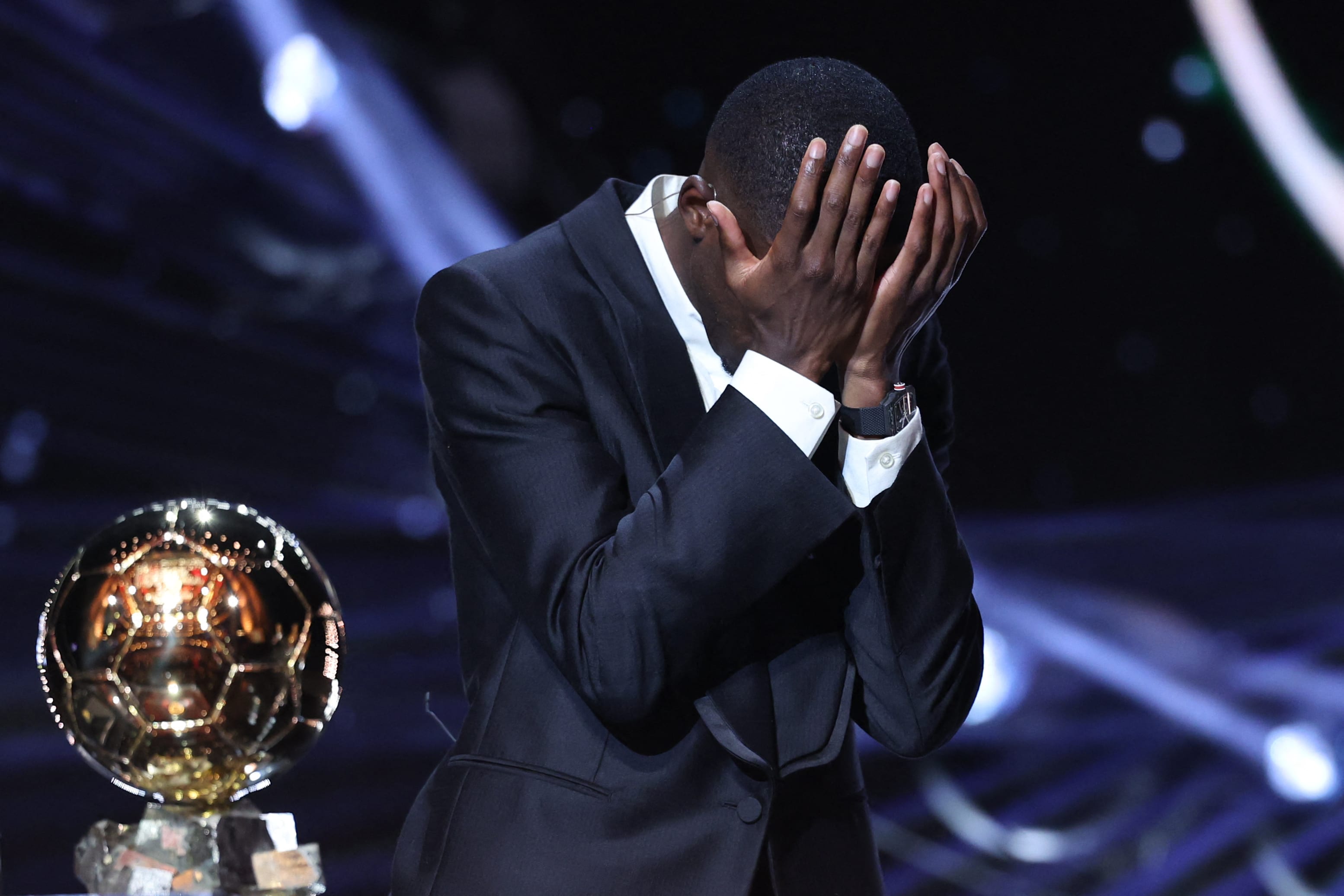 Ousmane Dembele Breaks Down, Mother Consoles Son After Ballon d'Or Win