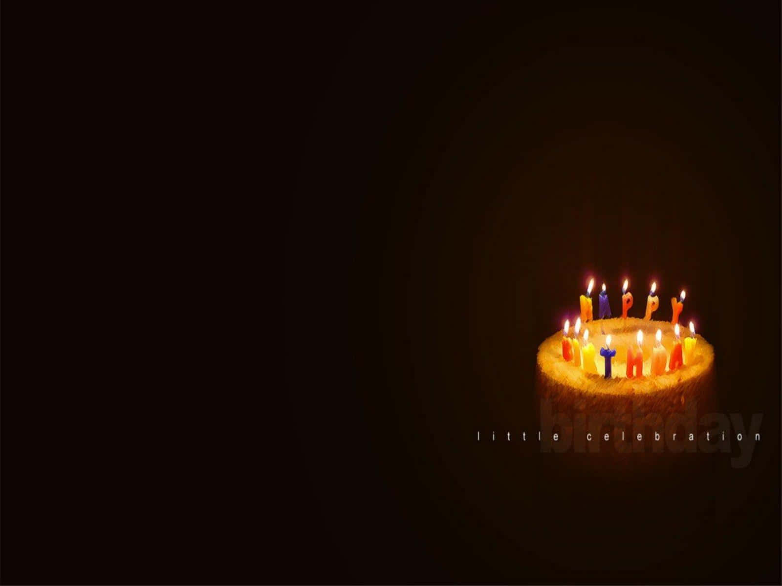Download Happy Birthday Cake In The Dark Picture