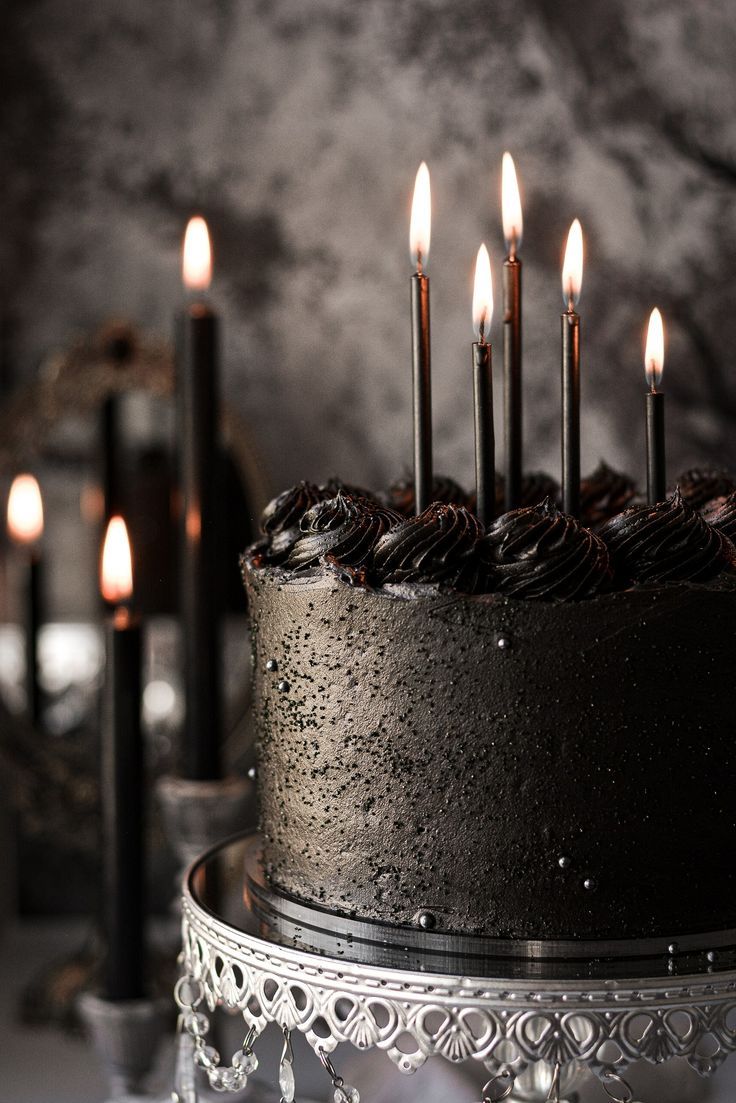 Black Velvet Halloween Cake