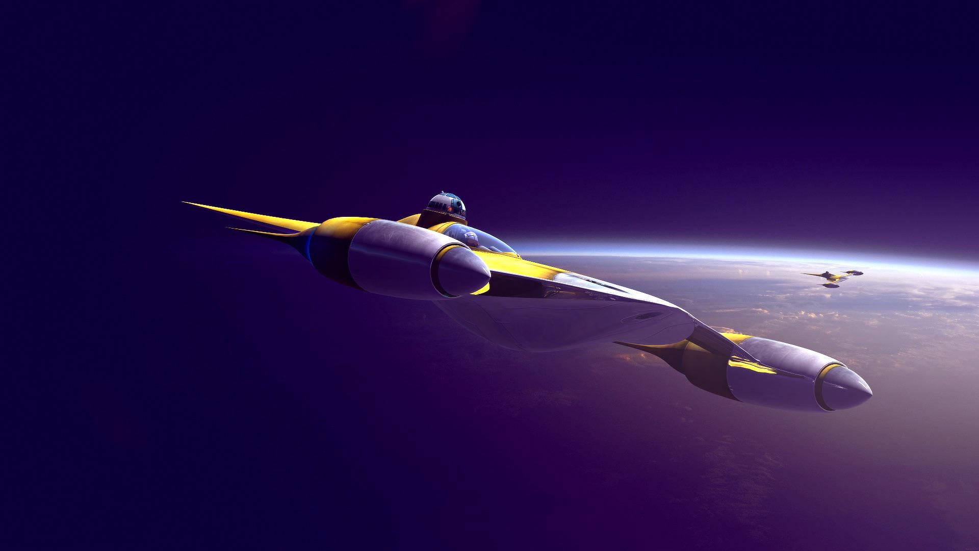 In terms of design, elegance, and background, the Naboo N1 star fighter is the Supermarine Spitfire of the Star Wars universe