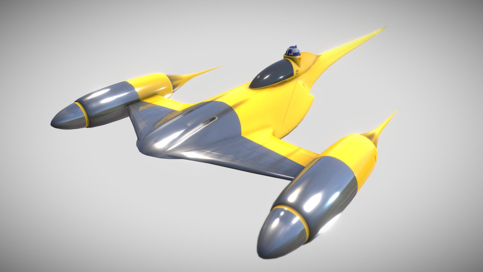 Naboo N 1 Starfighter Wars Free 3D Model By Quiznos323 [3cf69f6]