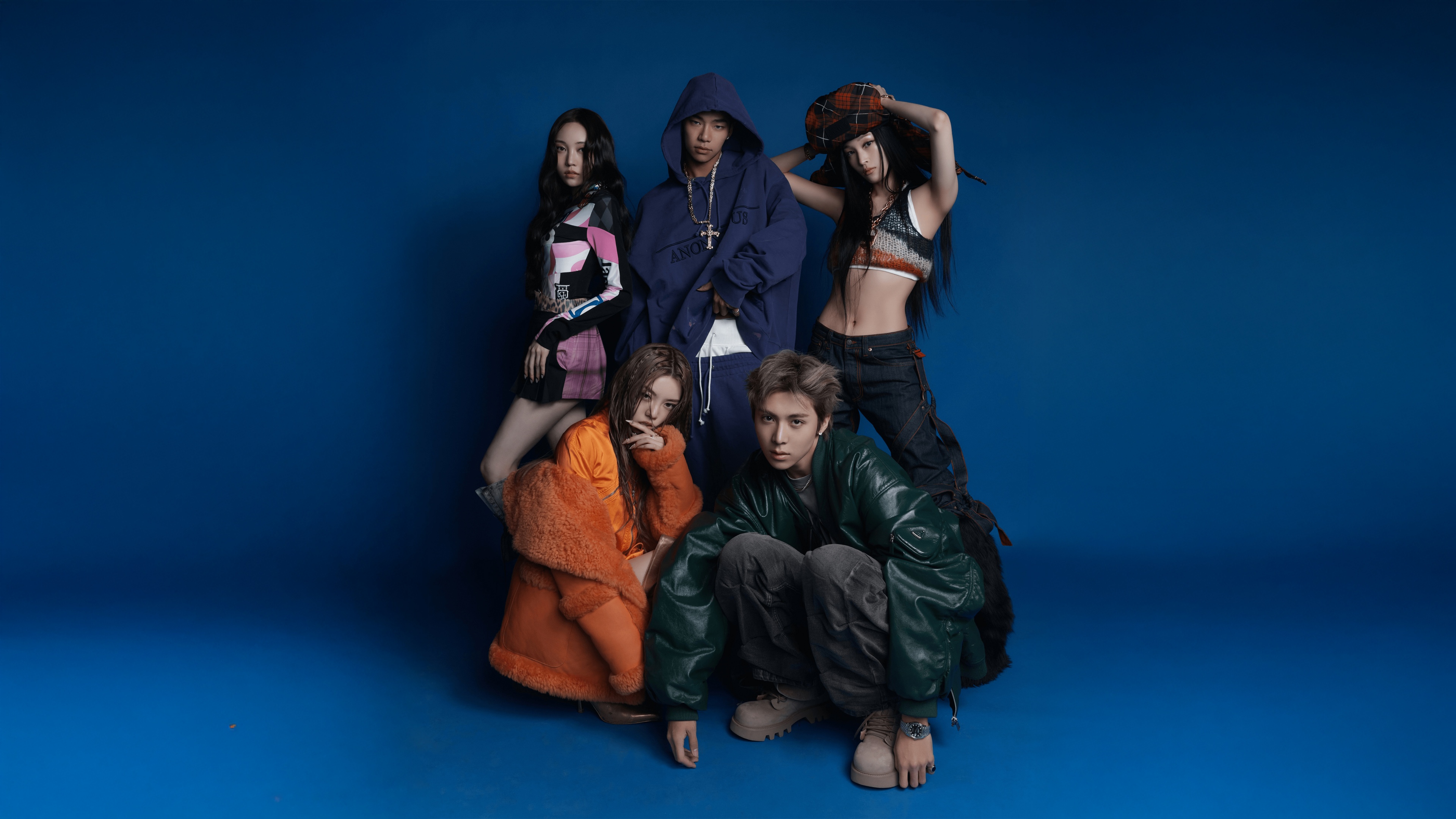 ALLDAY PROJECT Wallpaper 4K, 8K, Blue background