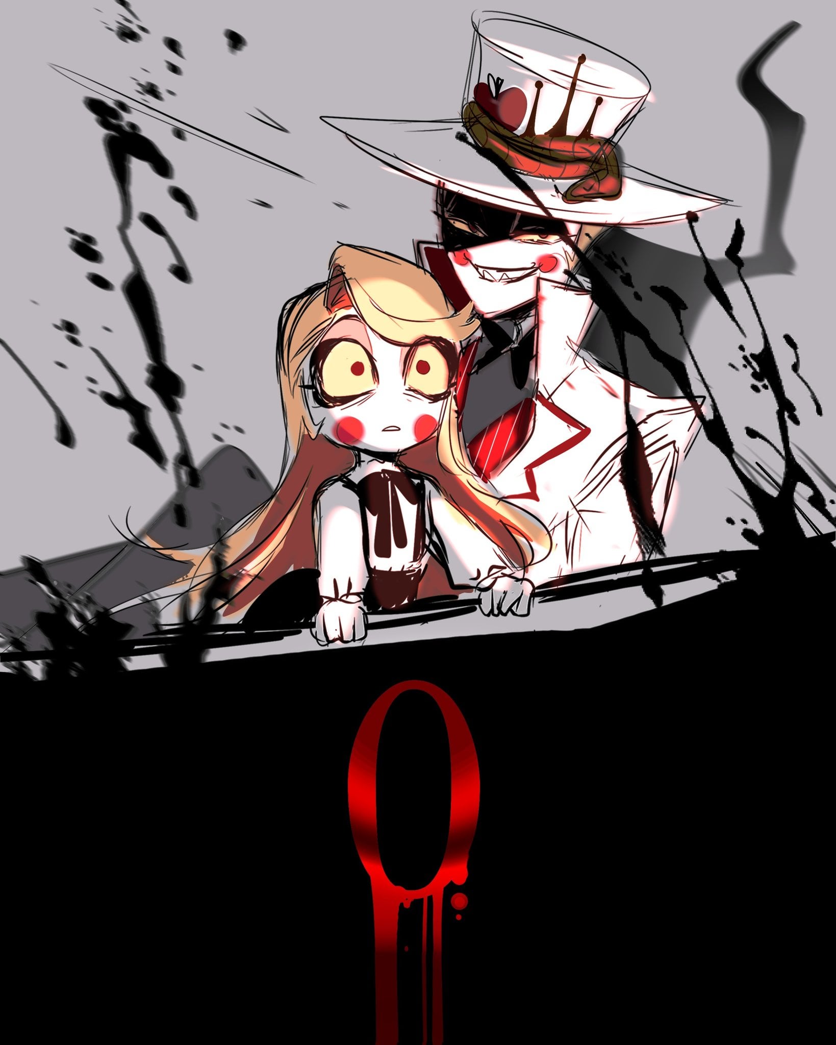 Charlie and Lucifer celebrate the Extermination, fanart