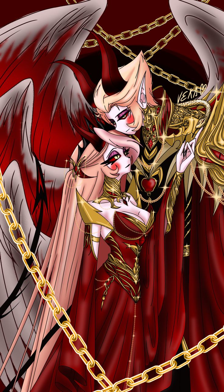 lucifer y Charlie MORNINGSTAR HAZBIN HOTEL