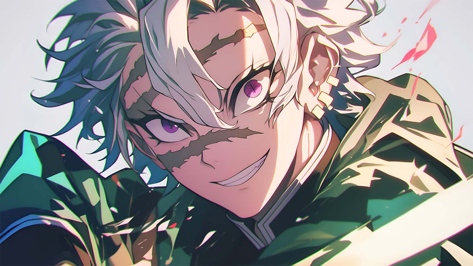 Sanemi Shinazugawa Demon Slayer Desktop Wallpaper