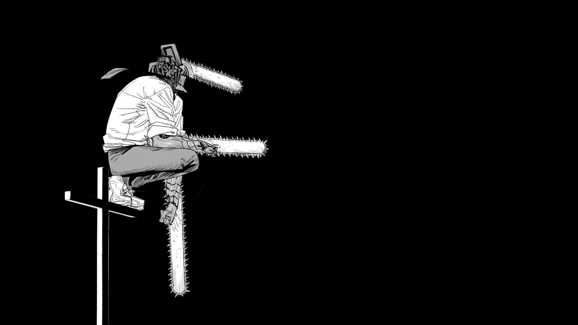 Working on a Chainsaw Man MMV and ended up with a few minimalistic wallpaper. Happy to take requests for any panels!