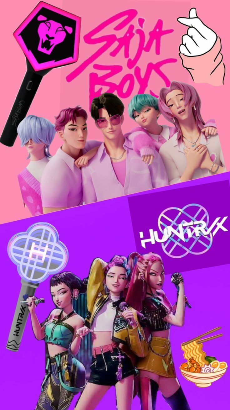 Huntrix X Saja Boys Wallpaper. Childhood memories aesthetic, Boys wallpaper, Demon hunter band