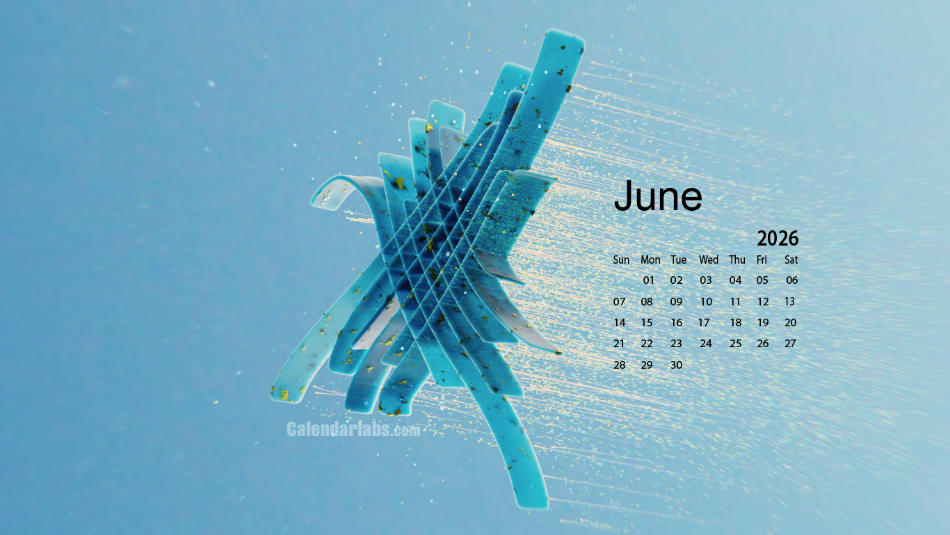 June 2026 Desktop Wallpaper Calendar