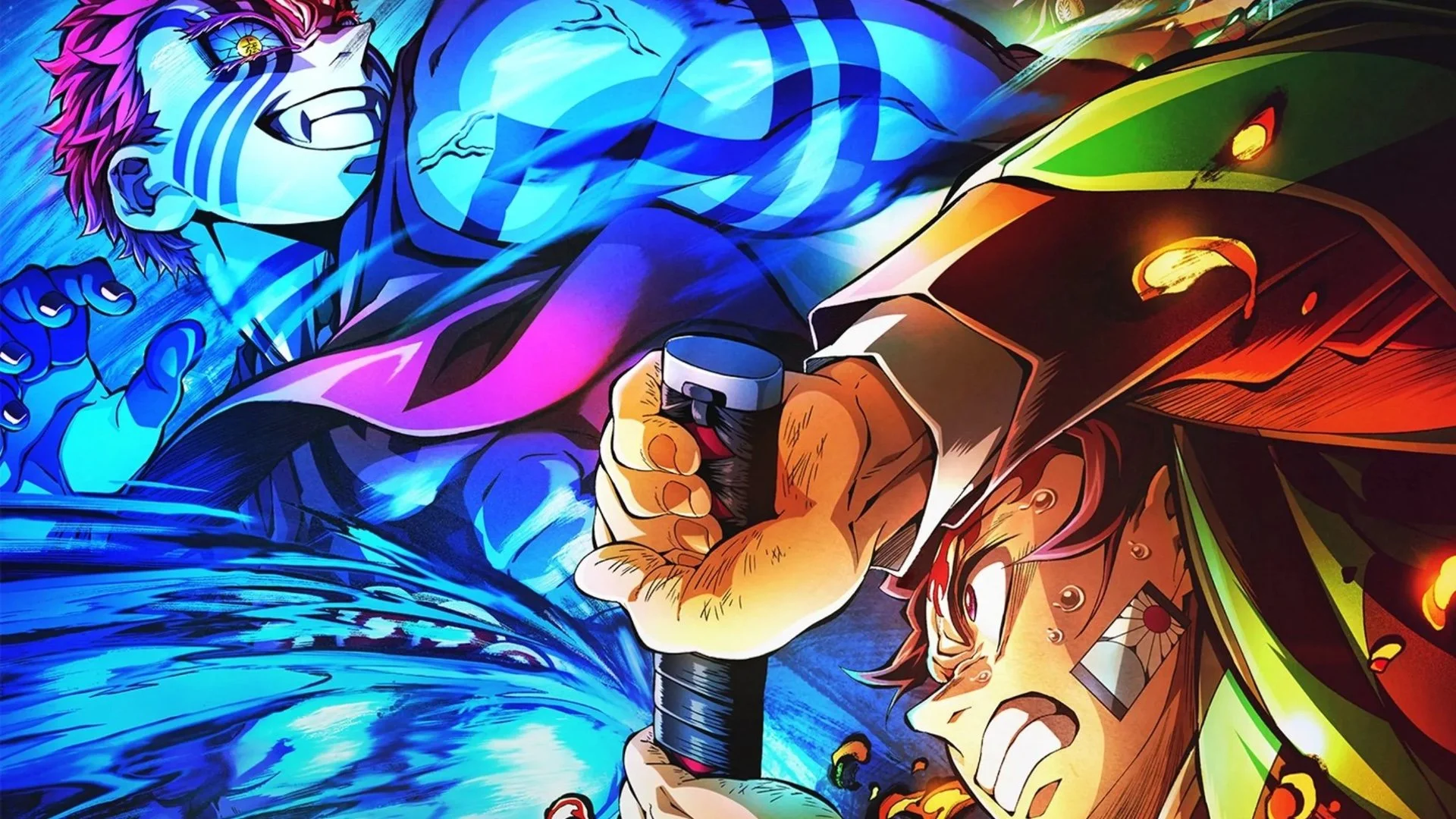 Tanjiro and Giyu Face Akaza in Epic New DEMON SLAYER: INFINITY CASTLE Poster