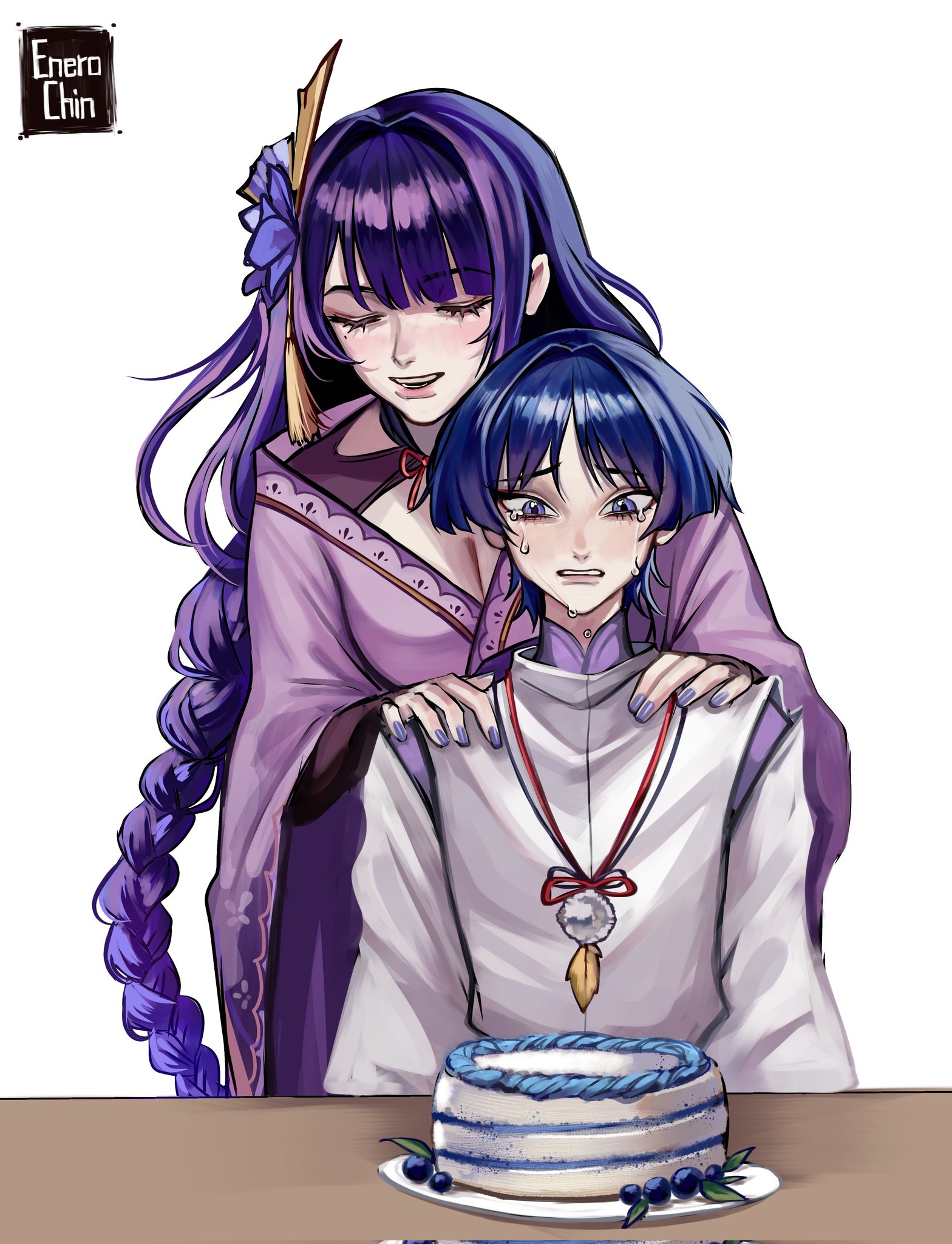 Enerochin art for kunikuzushi, scaramouche, wanderer, whatever name you take on. you are loved. #scaramouche #wanderer # kunikuzushi #RaidenEi #raiden #fanart #GenshinImpact #Genshin #Genshin_Impact