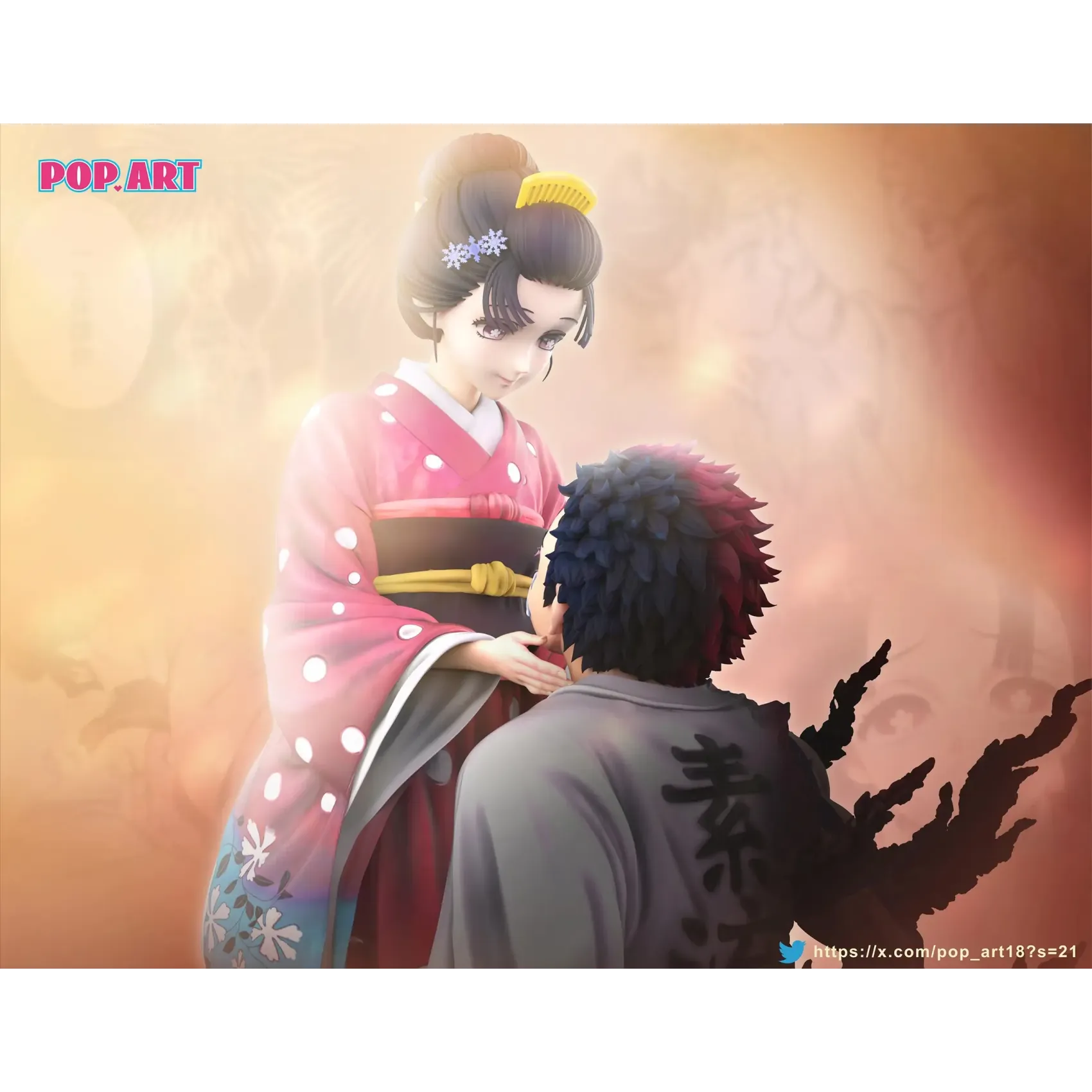 Kimetsu no Yaiba Akaza & Koyuki POP.ART Studio