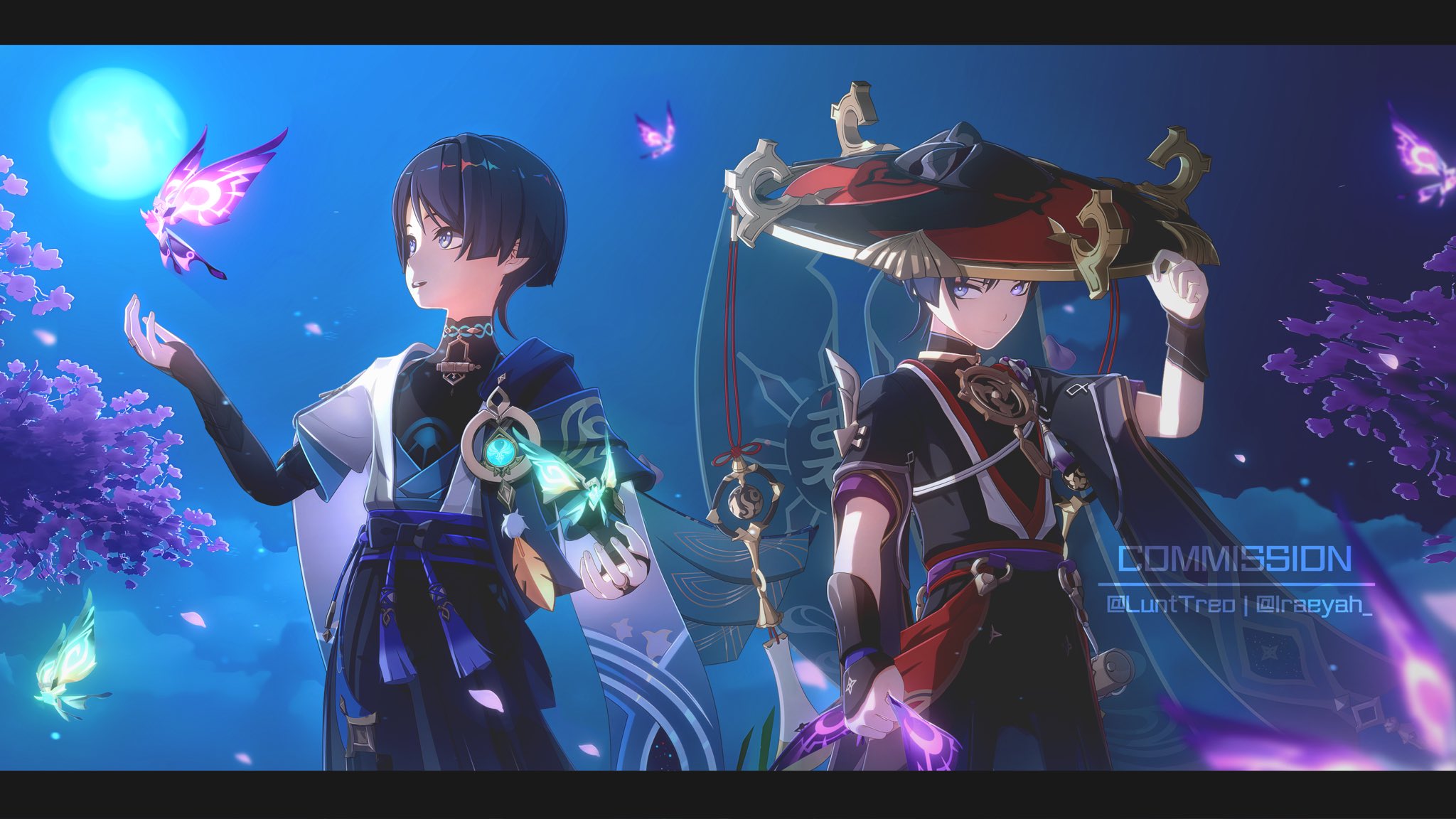 Ren ✦ (Feceros) - “I'd rather move on than be bogged down by my past for eternity”. #WandererGenshin #Wanderer #Scaramouche #Genshin #GenshinImpact #Genshinfanart #Kunikuzushi