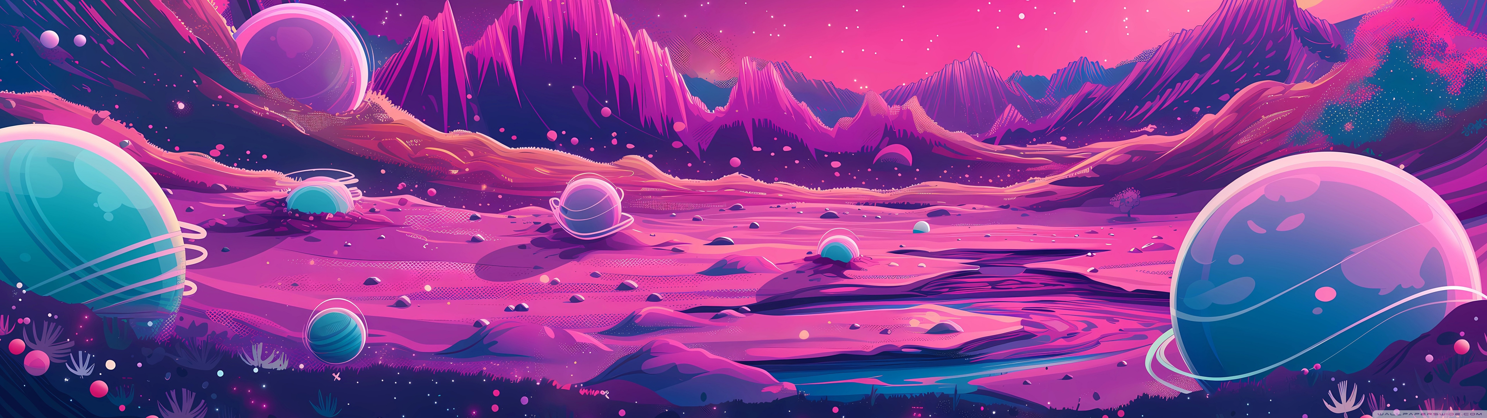 Cosmic, Design, Space, Pink, Magenta, Blue, Dreamlike 4K UHD Wallpaper for UltraHD Desktop and TV, Widescreen and UltraWide Display, Dual Monitor, Smartphone and Tablet Devices