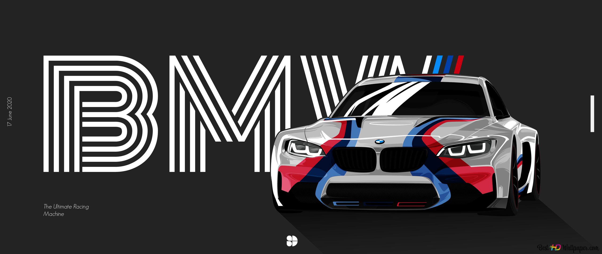 BMW super car minimalist background 6K wallpaper download