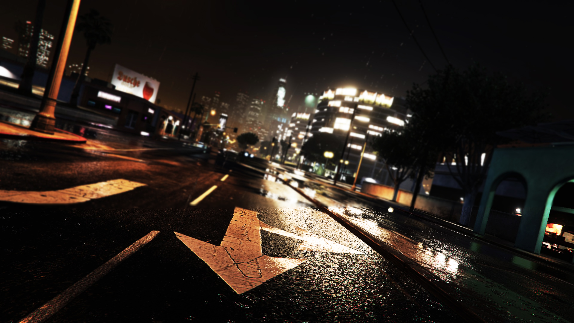 Street Arrows at Night (GTA V) [1920x1080]