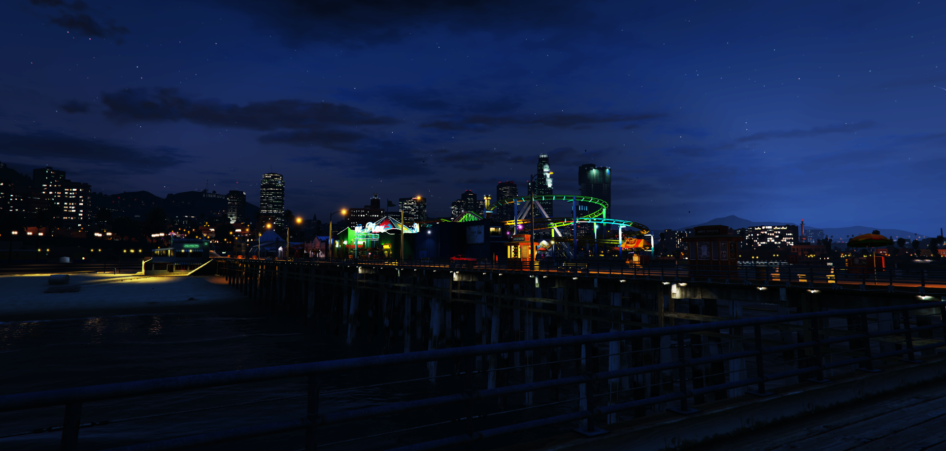 GTA V Night Beach Ultra realistic view