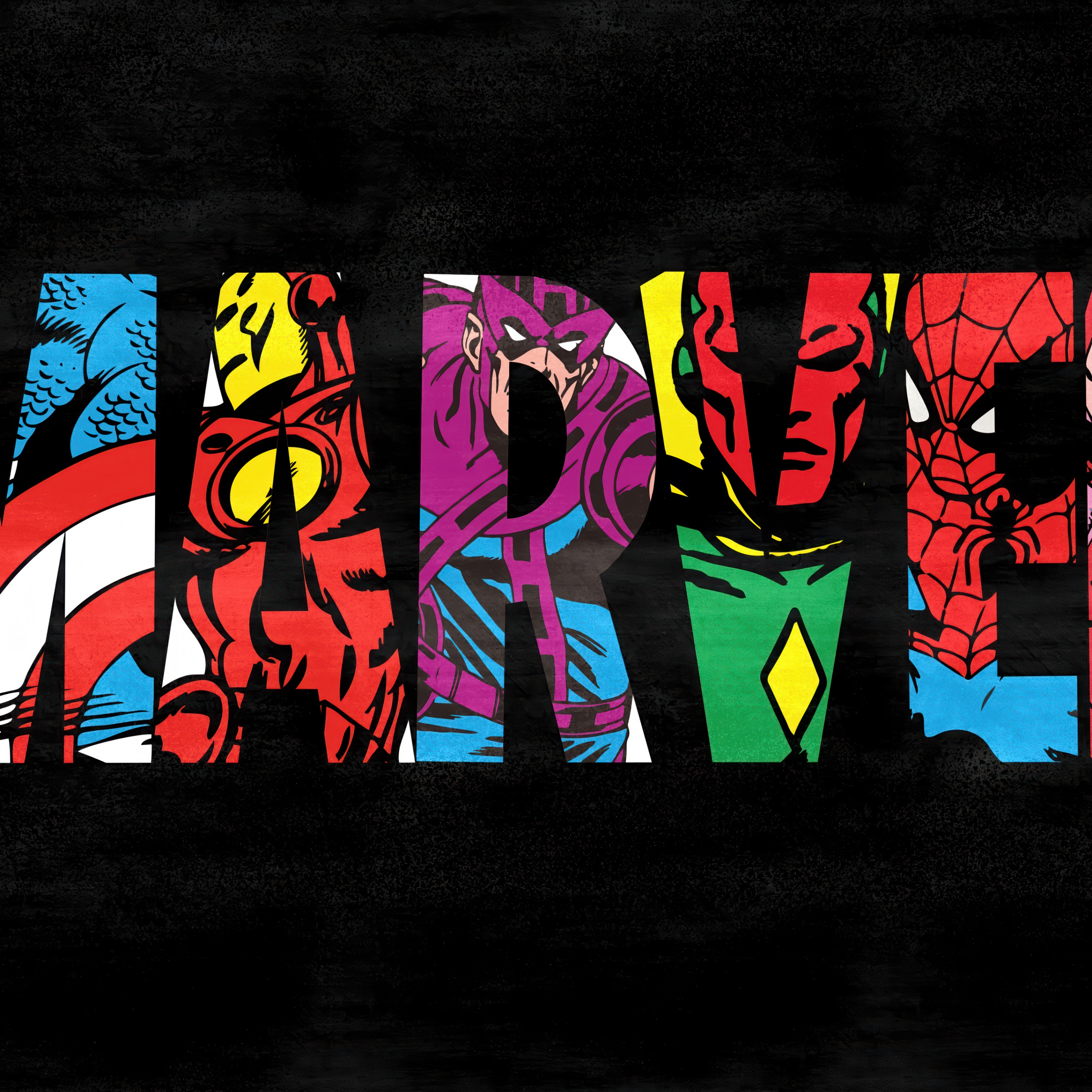 Marvel Wallpaper 4K, Logo, Dark background