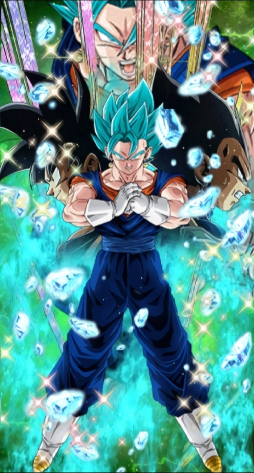 The Miracle of the Potara: Vegito Blue (Phone Background)