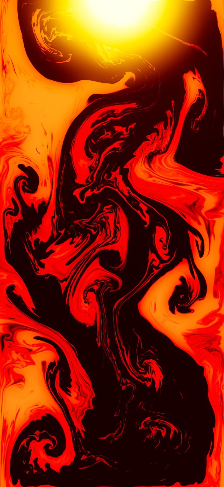 Abstract Orange and Black Wallpaper