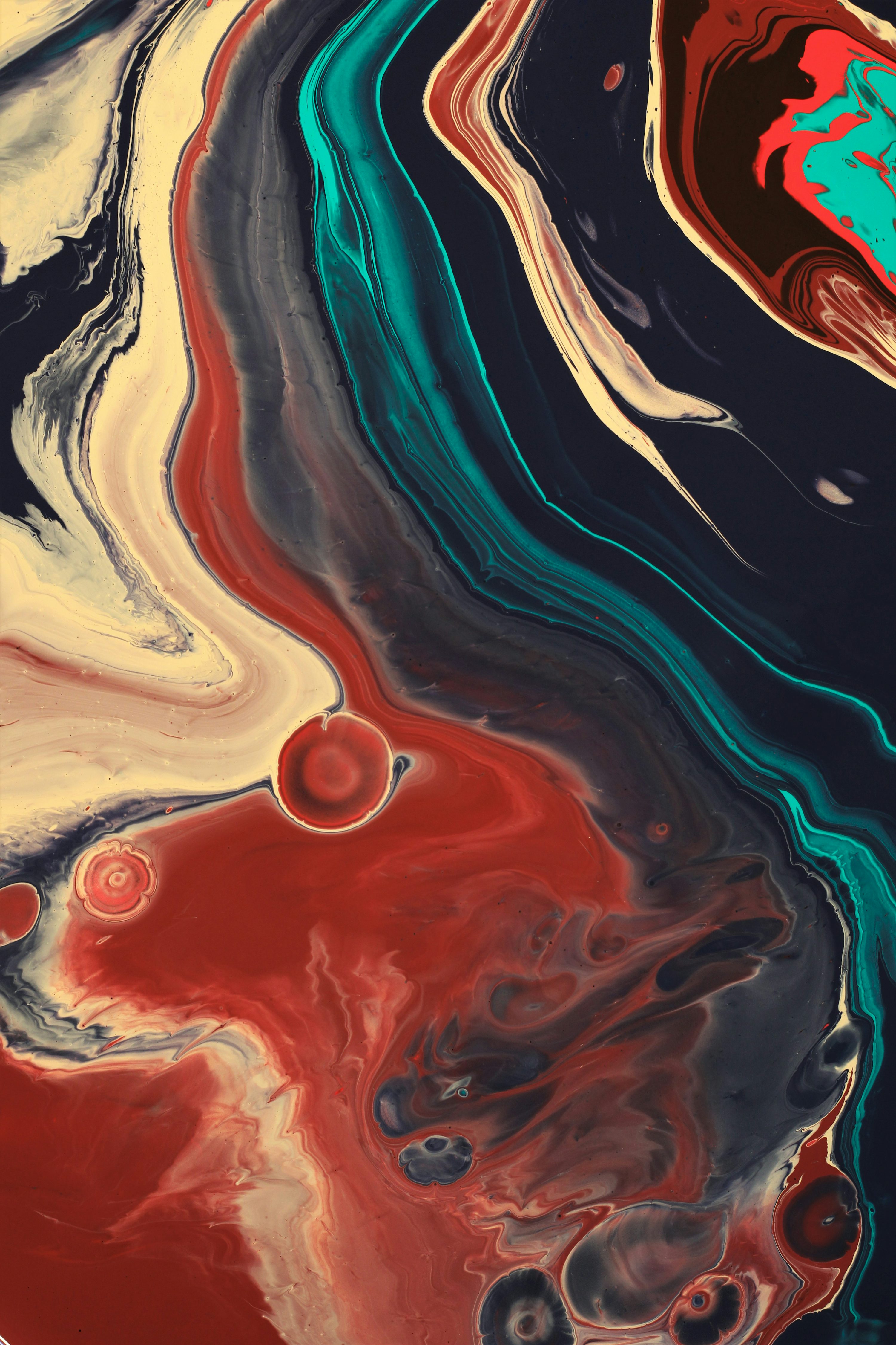 A close up of a cell phone with different colors photo