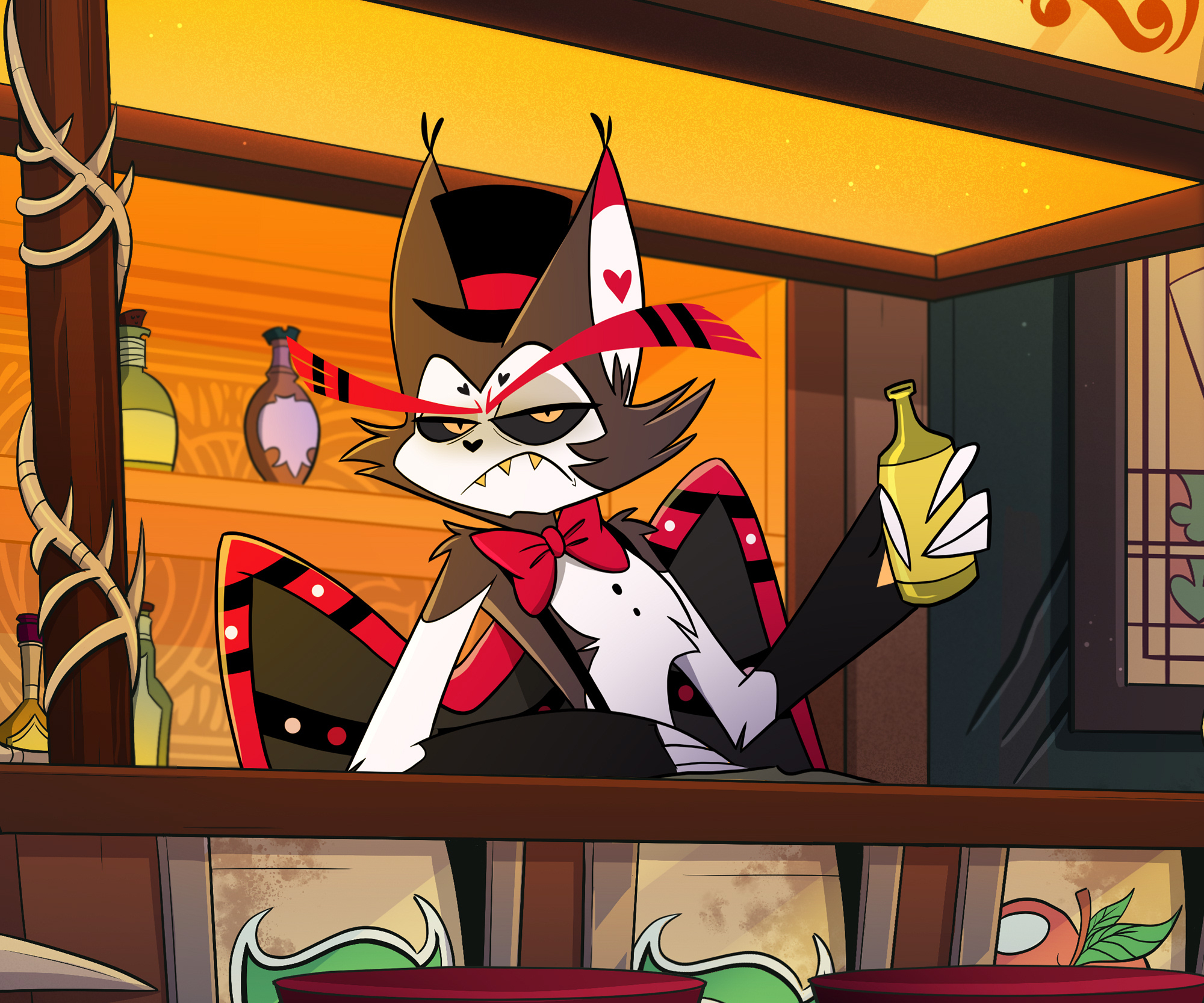 HD Wallpaper of Husk from Hazbin Hotel