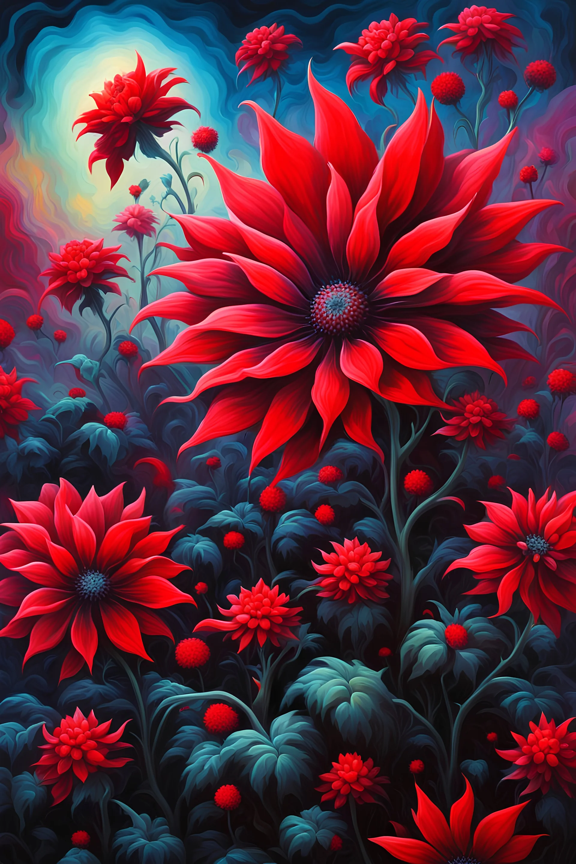 vibrant psychedelic oil painting imag