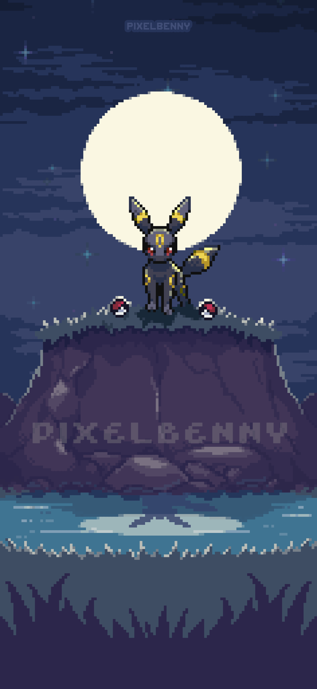 Umbreon Animated Phone wallpaper [OC]