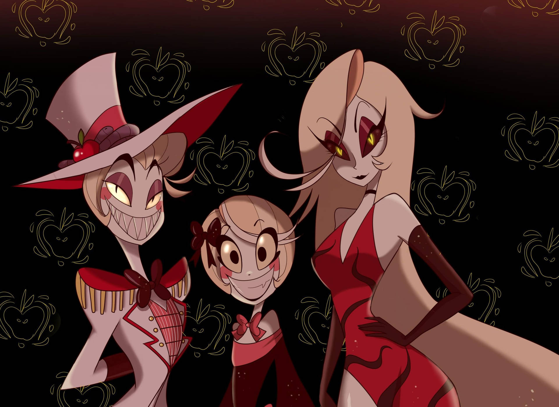 Download Alastor and the gang giving their best family portrait fun! Wallpaper