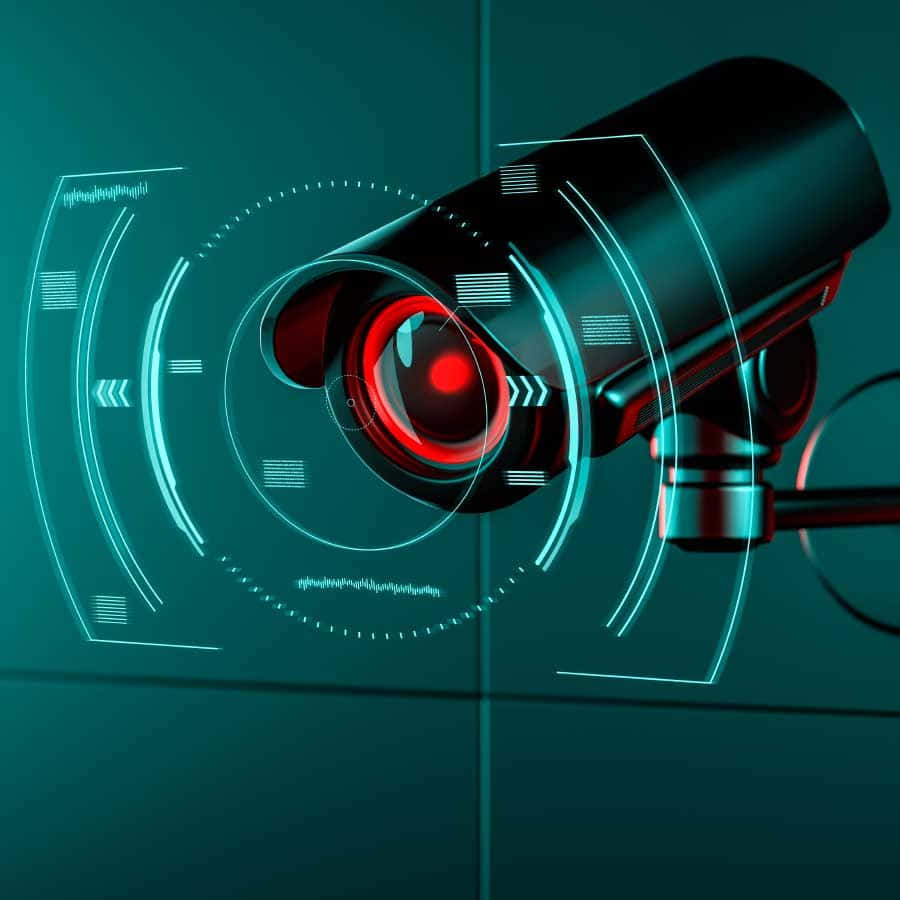 Download Advanced Bullet Security Camera with Digital Interface Wallpaper