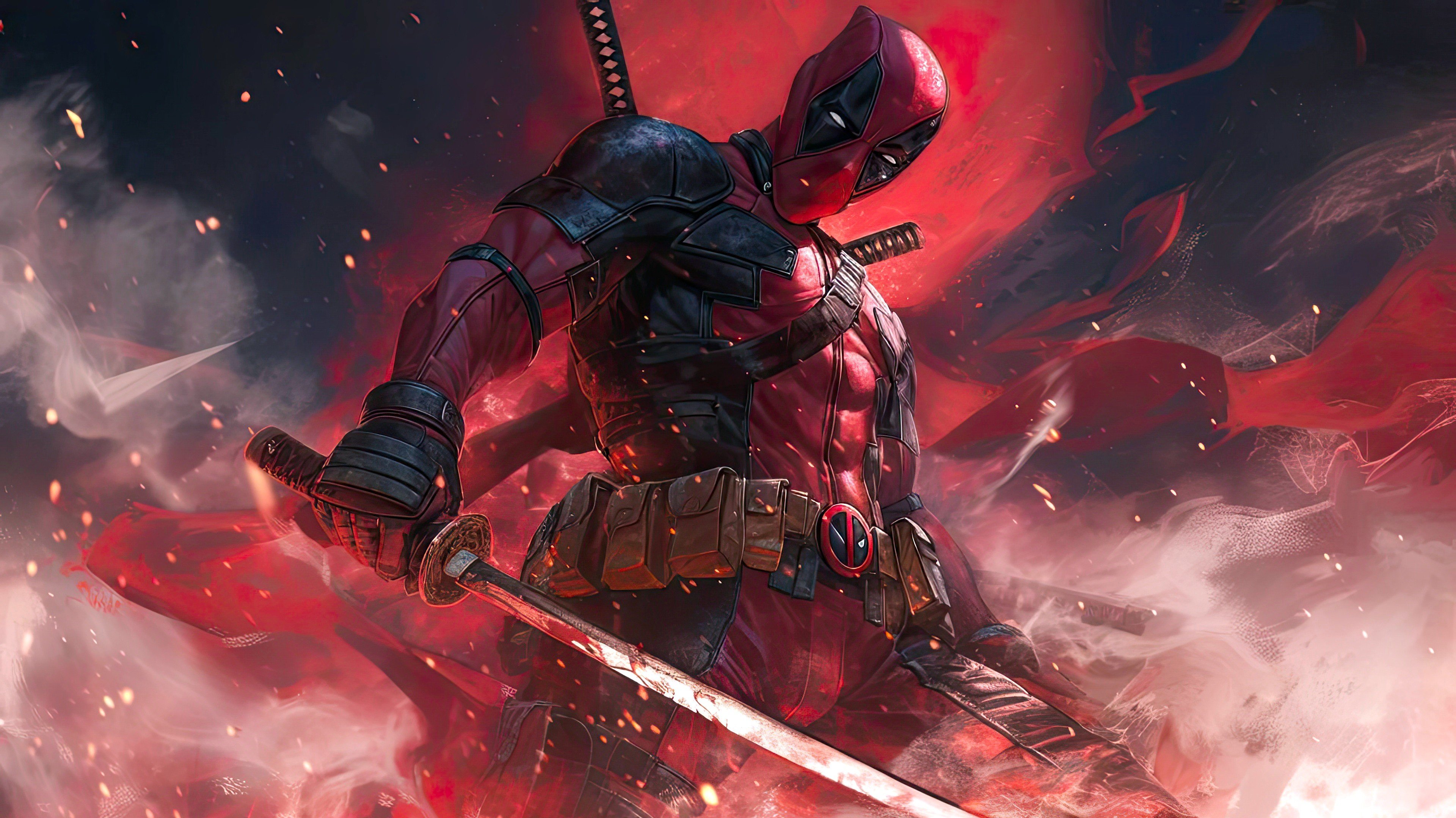 Deadpool Digital artwork Wallpaper 4k for Desktop