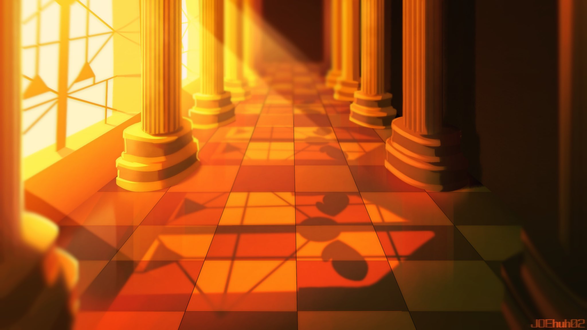 Bave&Dambi(coms open) Hall #undertale #Background #fnf #art