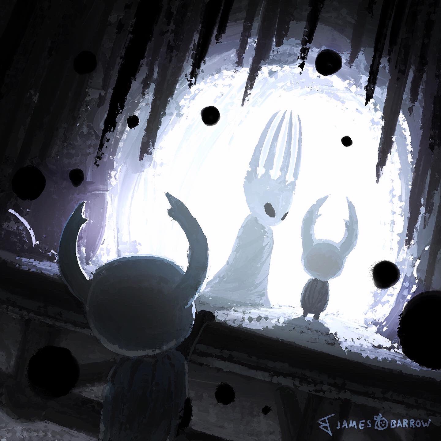 James B Barrow - #HKAM23 Day 15 For the Pale King, there was no cost too great to protect his kingdom. #hollowknight #hollowknightart