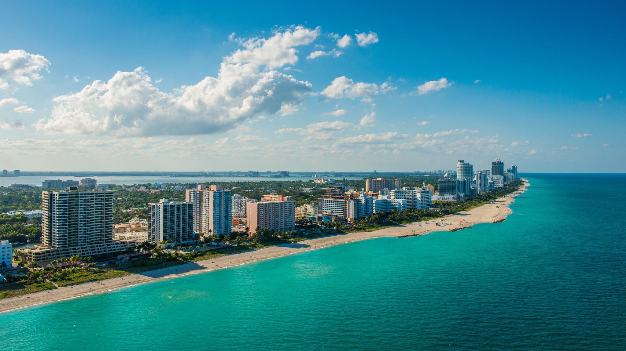 south, Beach, Miami, Night, Florida, City Wallpaper HD / Desktop and Mobile Background