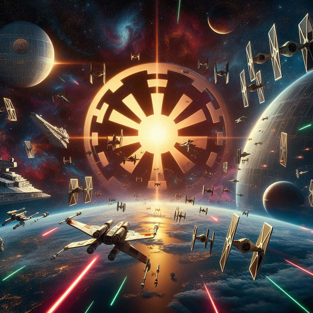Download Epic Star Wars Space Battle Wallpaper
