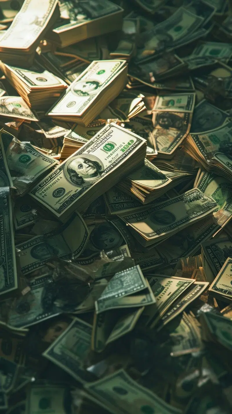 Green Stacks Of America Cash Money Dollars Currency USA