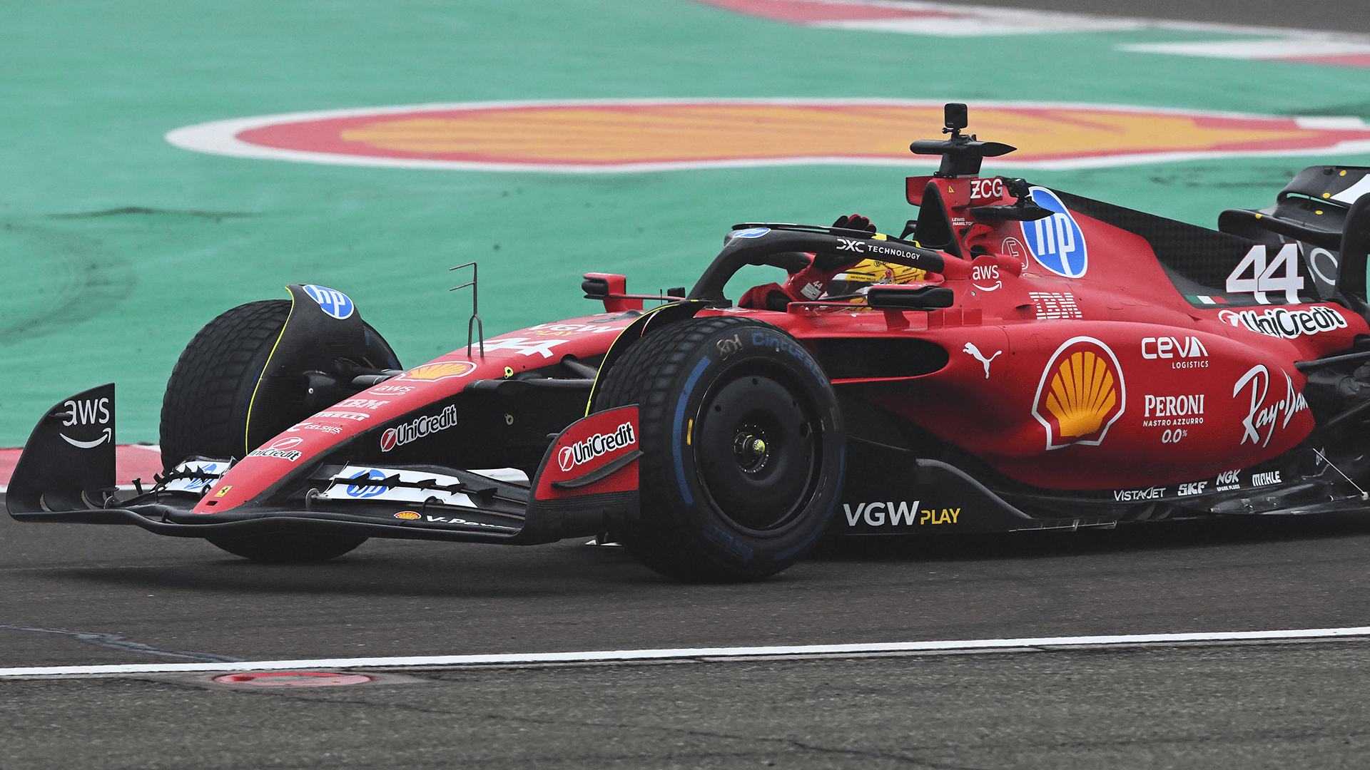 GALLERY: Lewis Hamilton pictured driving a Ferrari F1 car for the first time at Fiorano. Formula 1®