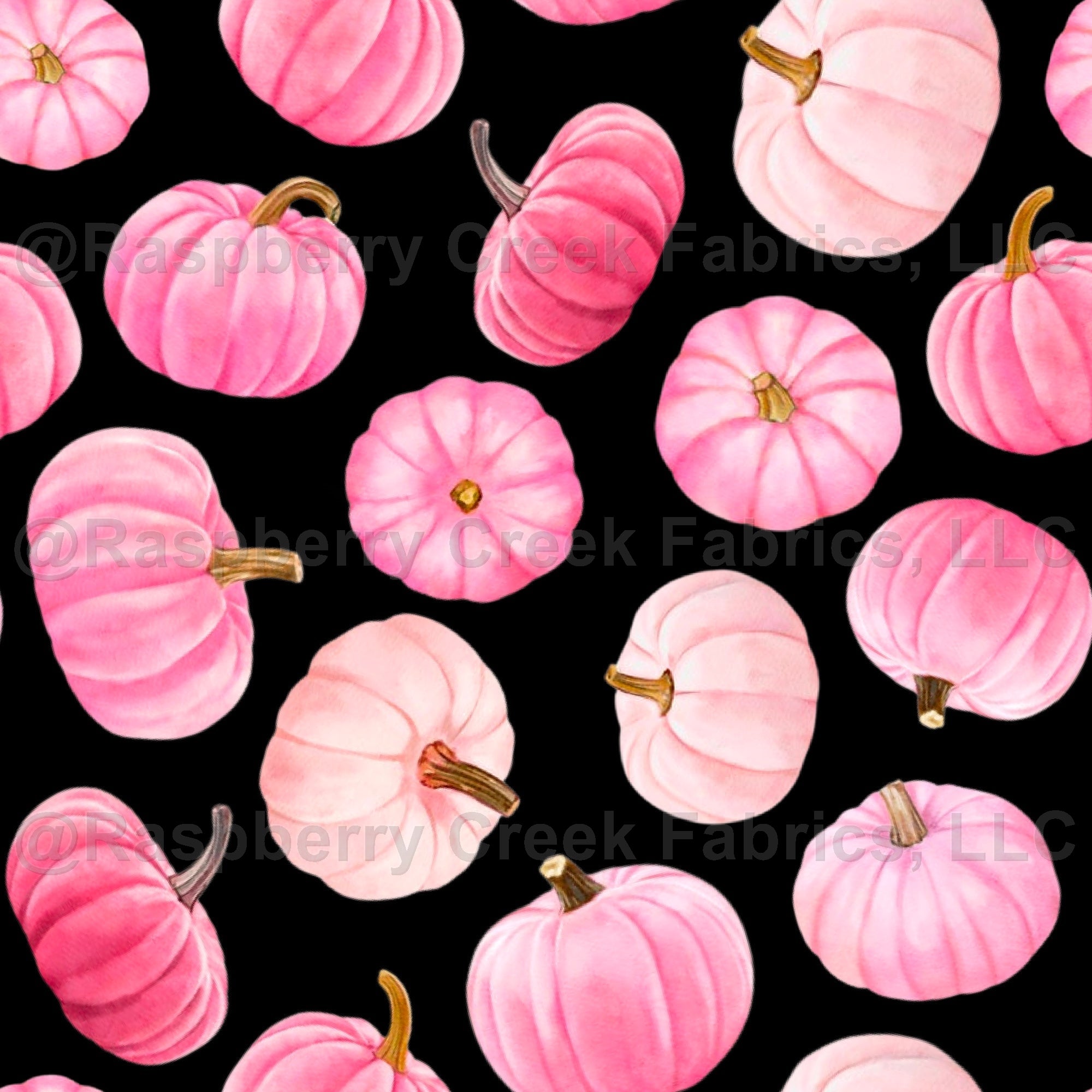 Pink Pumpkins on Black